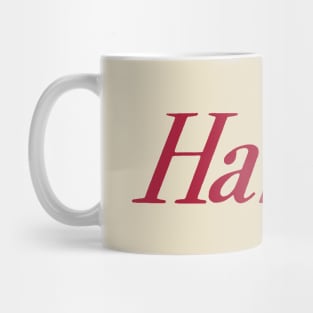 Hamm's Beer Logo - slanted serif in red Mug